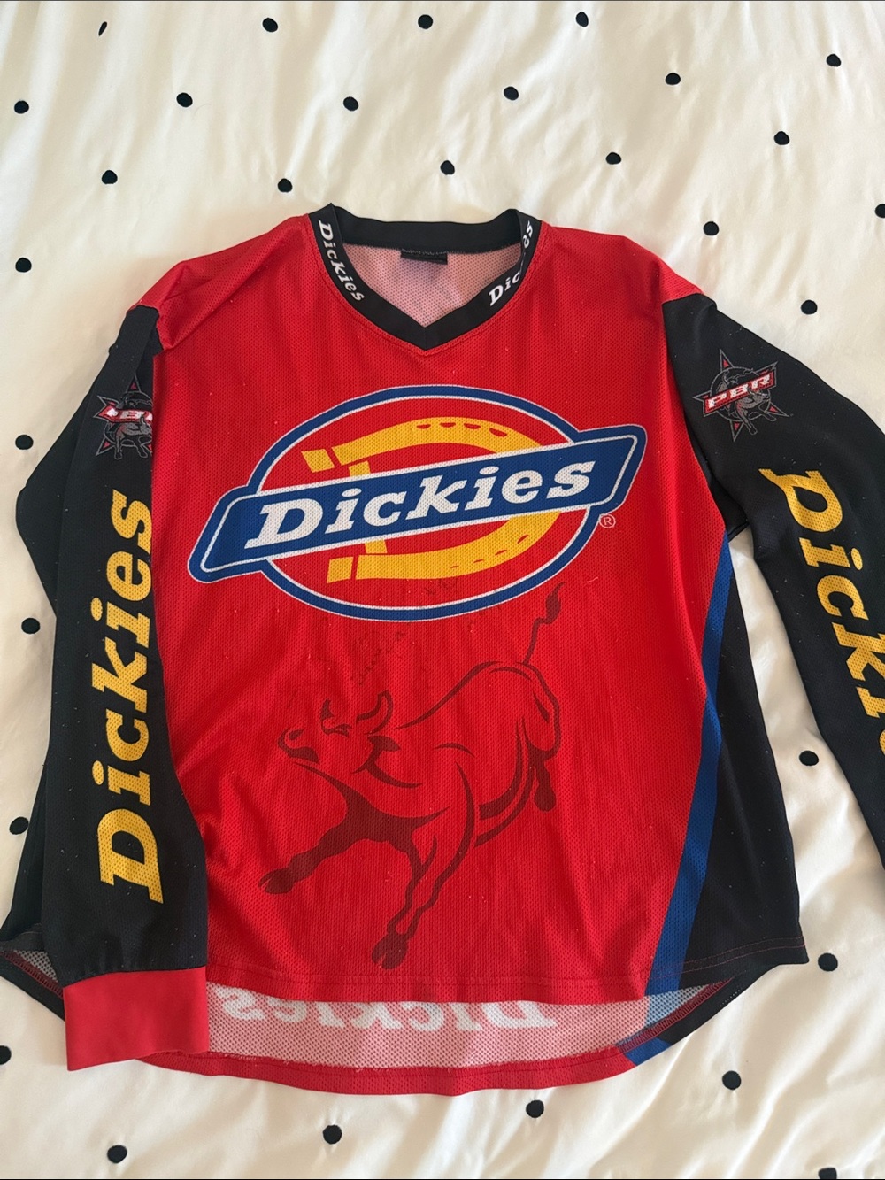 Dickies Red, Black & Yellow Logo Motocross Jersey